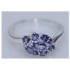 Image 1 : 11.73 CTW TANZANITE RING .925 STERLING SILVER