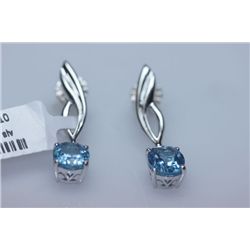 30.00 CTW BLUE TOPAZ EARRING .925 STERLING SILVER