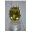 Image 1 : 43.00 ctw Lemon Topaz Oval RING .924 STERLING SILVER
