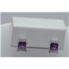 Image 1 : 14.25 CTW AMETHYST EARRING .925 STERLING SILVER