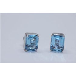 22.65 CTW BLUE TOPAZ EARINGS .925 STERLING SILVER