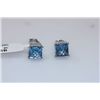 Image 1 : 24.00 CTW BLUE TOPAZ EARRING .925 STERLING SILVER