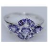 Image 1 : 13.22 CTW TANZANITE RING .925 STERLING SILVER
