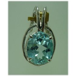 17.00 CTW BLUE TOPAZ PENDANT .925 STERLING SILVER