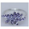 Image 1 : 14.19 CTW TANZANITE RING .925 STERLING SILVER