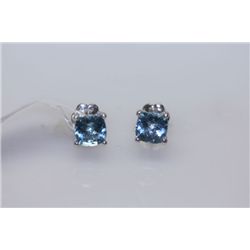 14.75 CTW BLUE TOPAZ EARRING .925 STERLING SILVER