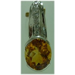16.00 CTW Citirine PENDANT .925 STERLING SILVER