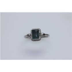 9.60 CTW CALZEDONIA RING .925 STERLING SILVER