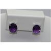 Image 1 : 17.70 CTW  AMETHYST EARRING .925 STERLING SILVER