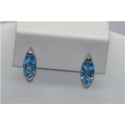 20.85 CTW BLUE TOPAZ EARRING .925 STERLING SILVER