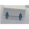 Image 1 : 20.85 CTW BLUE TOPAZ EARRING .925 STERLING SILVER