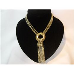 SILVER BRASS CHAIN LONG NECKLACE; METAL; 22 INCH
