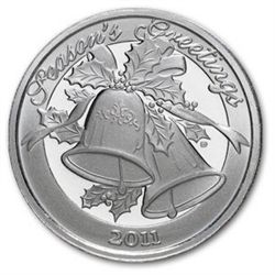 Christmas 2011 Silver Round X-10 Seasons Greetings