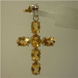 14.50 CTW CITRINE PENDANT .925 STERLING SILVER