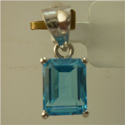 7.75 CTW BLUE TOPAZ PENDANT .925 STERLING SILVER