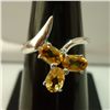 Image 1 : 14.00  CTW CITRINE RING .925 STERLING SILVER