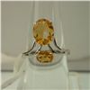 Image 1 : 11.50 CTW CITRINE RING .925 STERLING SILVER