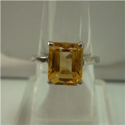 15.50 CTW CITRINE RING .925 STERLING SILVER