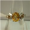 Image 1 : 20.00  CTW CITRINE RING .925 STERLING SILVER