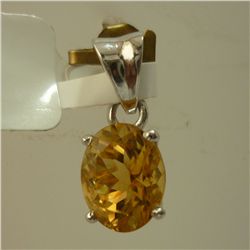 6.25 CTW CITRINE PENDANT .925 STERLING SILVER
