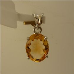 7.75 CTW CITRINE PENDANT .925 STERLING SILVER