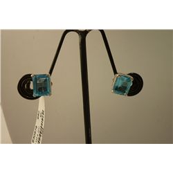 40.00 CTW AMETHYST AND WHITE TOPAZ EARRING .925 STERLIN