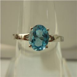 10.25 CTW BLUE TOPAZ RING .925 STERLING SILVER