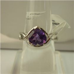 13.75 CTW AMETHYST RING .925 STERLING SILVER