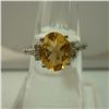Image 1 : 18.00 CTW CITRINE AND WHITE TOPAZ RING .925 STERLING SI