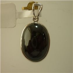 23.50 CTW BLACK STAR PENDANT .925 STERLING SILVER