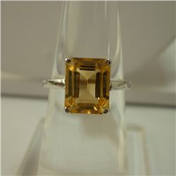 13.75 CTW CITRINE RING .925 STERLING SILVER