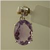 Image 1 : 13.50 CTW AMETHYST PENDANT .925 STERLING SILVER