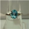Image 1 : 10.00 CTW BLUE TOPAZ RING .925 STERLING SILVER