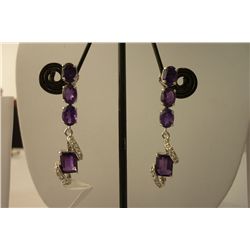 23.50 CTW BLUE TOPAZ EARRING .925 STERLING SILVER