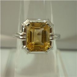 20.50 CTW CITRINE RING .925 STERLING SILVER