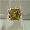 Image 1 : 20.50 CTW CITRINE RING .925 STERLING SILVER