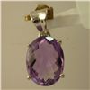 Image 1 : 9.75 CTW AMETHYST PENDANT .925 STERLING SILVER
