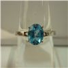 Image 1 : 10.50 CTW BLUE TOPAZ RING .925 STERLING SILVER