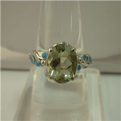 20.75 CTW AMETHYST RING .925 STERLING SILVER