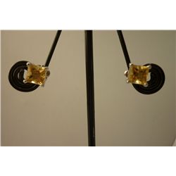 13.25 CTW CITRINE EARRING .925 STERLING SILVER