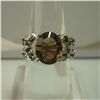Image 1 : 31.00 CTW SMOKEY TOPAZ RING .925 STERLING SILVER