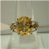 Image 1 : 22.50 CTW CITRINE RING .925 STERLING SILVER