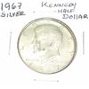 Image 1 : 1967 KENNEDY SILVER HALF DOLLAR *RARE MS HIGH GRADE - NICE SILVER HALF DOLLAR*!!