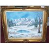 Image 1 : Winter Scene Oil on Canvas by Marthy Cane