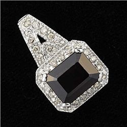 3ctw Garnet & Diamond Pendant