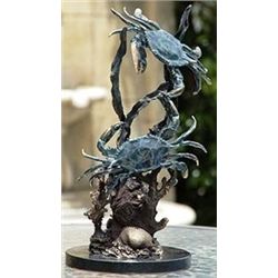 Blue Point Crabs Bronze Sculpture