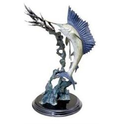 Ballyhoo And Sailfish Bronze Sculpture