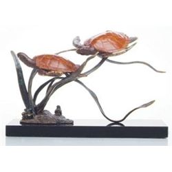 Turtles Bronze Sculpture