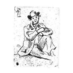 Cezanne "Self Portrait With William Hanging"