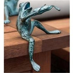 Frog With Violin Sculpture